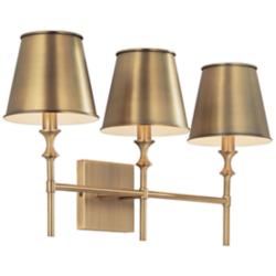 Capital Whitney 24" Wide Aged Brass 3-Light Bath Light
