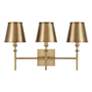 Capital Whitney 24" Wide Aged Brass 3-Light Bath Light