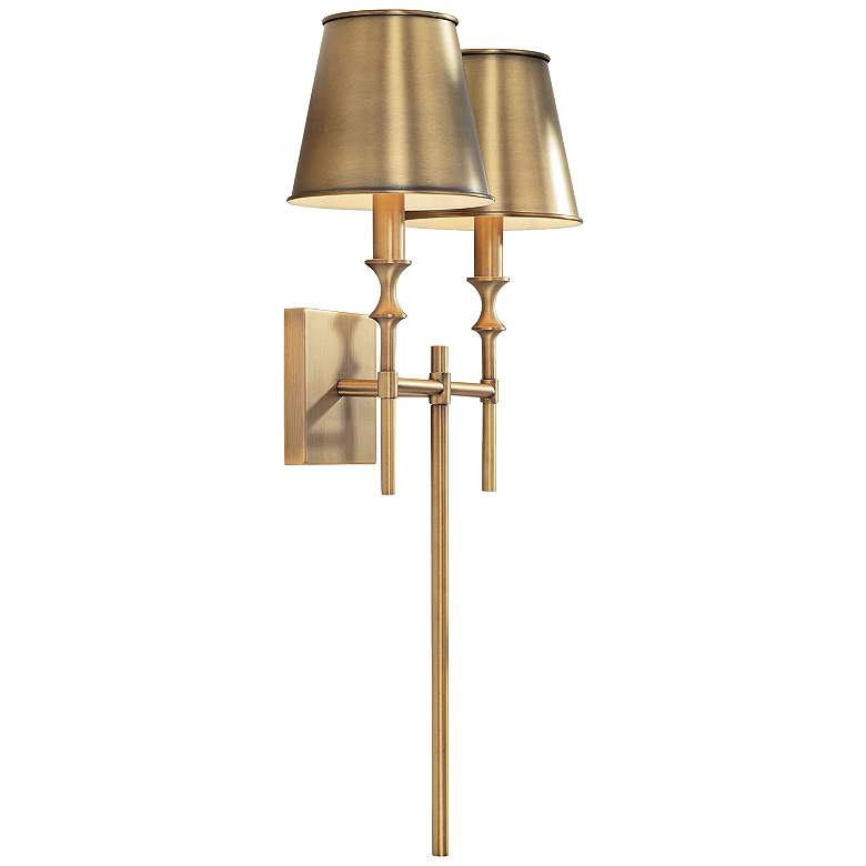 Image 2 Capital Whitney 26" High Aged Brass 2-Light Wall Sconce