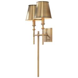 Capital Whitney 26" High Aged Brass 2-Light Wall Sconce