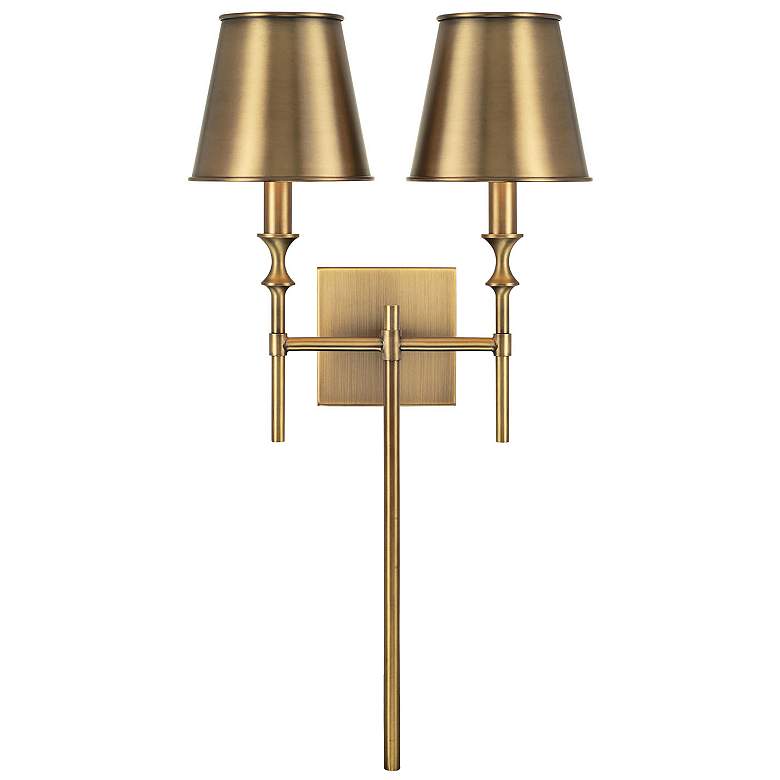 Image 5 Capital Whitney 26" High Aged Brass 2-Light Wall Sconce more views