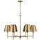 Capital Whitney 34" Wide Aged Brass 6-Light Chandelier