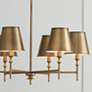 4_Capital Whitney 34" Wide Aged Brass 6-Light Chandelier more views