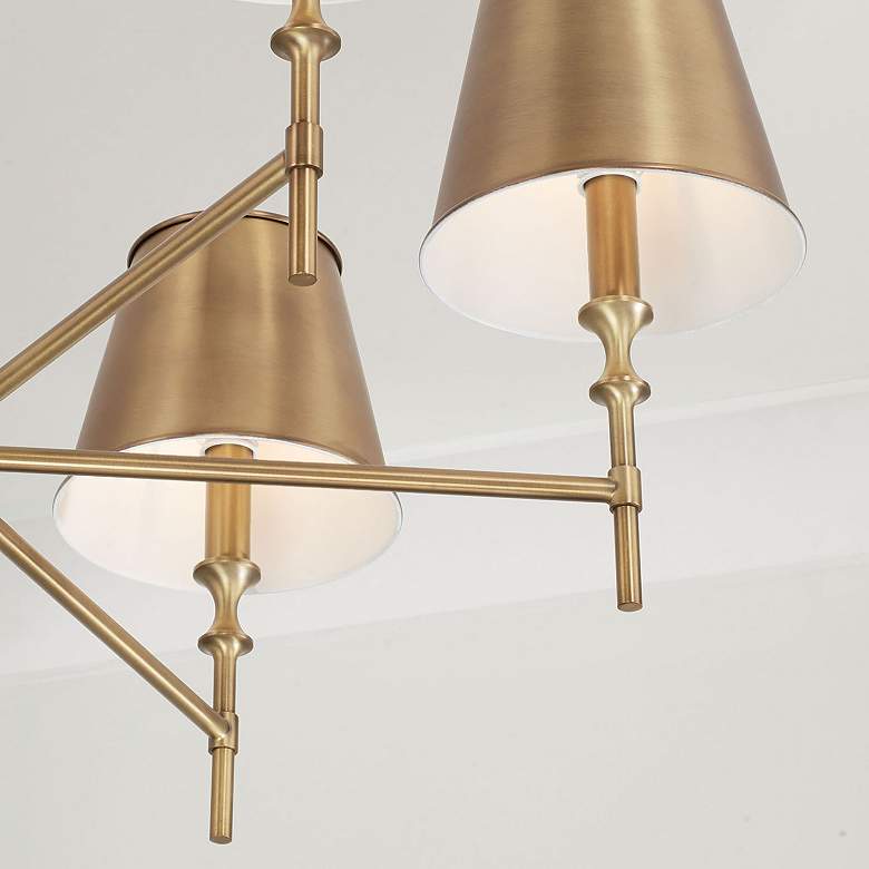 Image 7 Capital Whitney 34" Wide Aged Brass 6-Light Chandelier more views