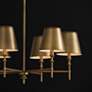 Capital Whitney 34" Wide Aged Brass 6-Light Chandelier