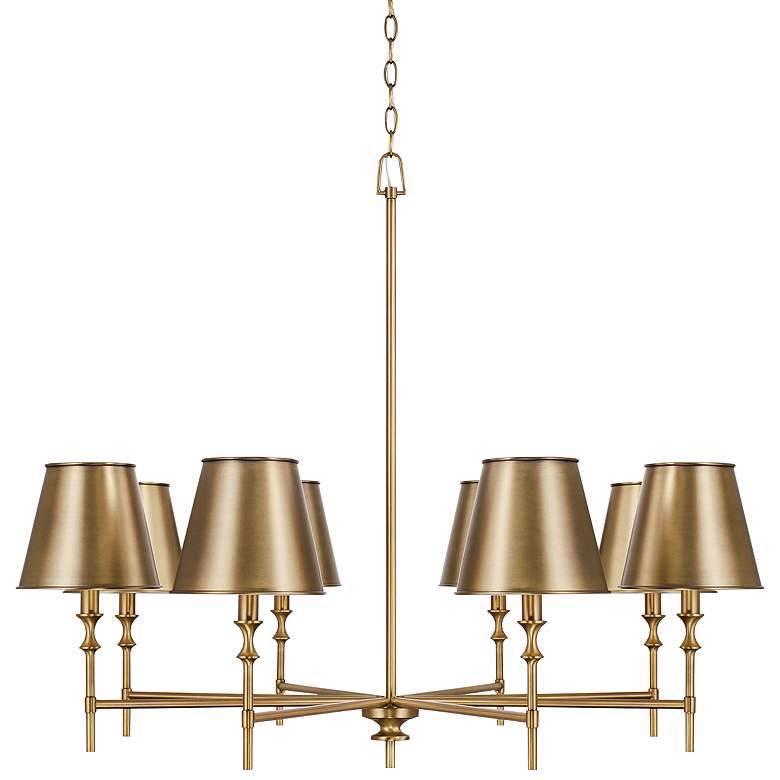 Image 2 Capital Whitney 41" Wide Aged Brass 8-Light Chandelier