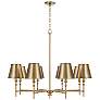 2_Capital Whitney 41" Wide Aged Brass 8-Light Chandelier