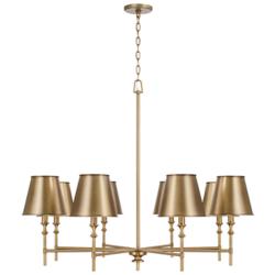 Capital Whitney 41" Wide Aged Brass 8-Light Chandelier