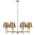Capital Whitney 41" Wide Aged Brass 8-Light Chandelier