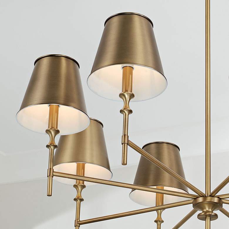 Image 4 Capital Whitney 41" Wide Aged Brass 8-Light Chandelier more views