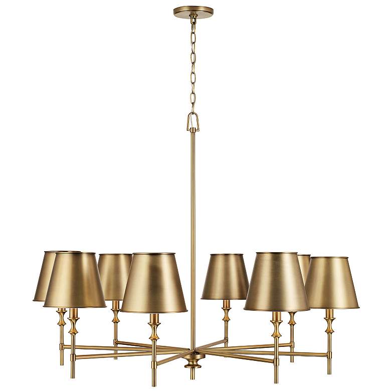 Image 5 Capital Whitney 41" Wide Aged Brass 8-Light Chandelier more views