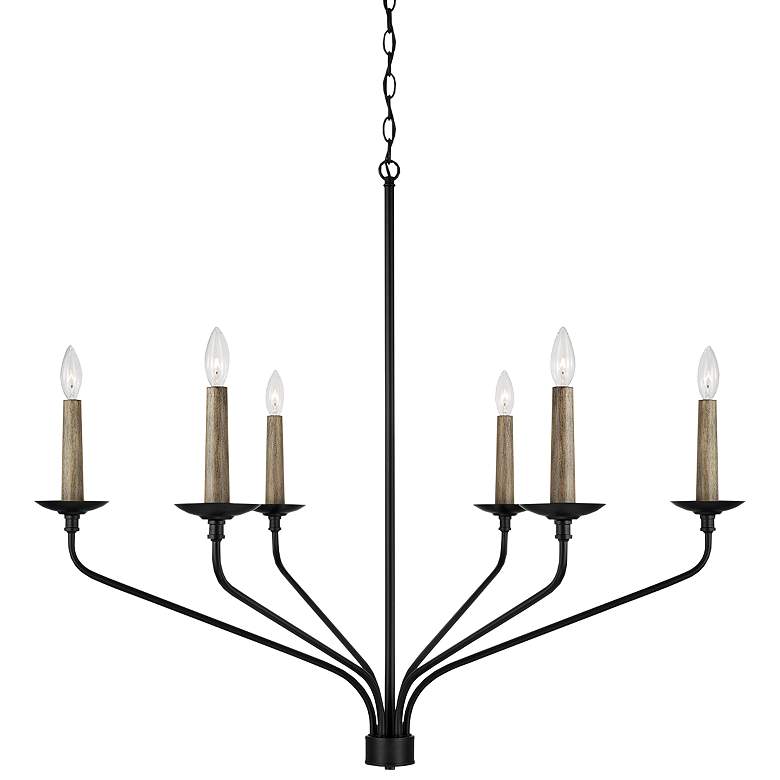 Image 2 Capital Wilder 41" Wide Matte Black 6-Light Chandelier