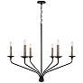 2_Capital Wilder 41" Wide Matte Black 6-Light Chandelier
