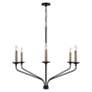 5_Capital Wilder 41" Wide Matte Black 6-Light Chandelier more views