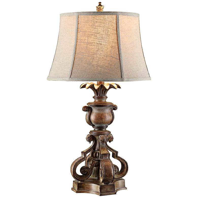 Image 1 Capital Wood Finish Table Lamp