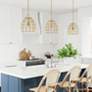 3_Capital Wren 12" Wide Matte Brass and Rattan Mini Pendant more views