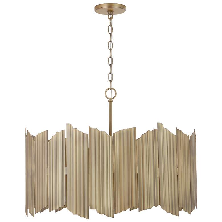 Image 1 Capital Xavier 26 3/4" Wide Aged Brass 4-Light Chandelier