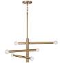 2_Capital Zane 26" Wide Aged Brass 6-Light Chandelier