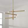 1_Capital Zane 26" Wide Aged Brass 6-Light Chandelier