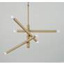 3_Capital Zane 26" Wide Aged Brass 6-Light Chandelier more views