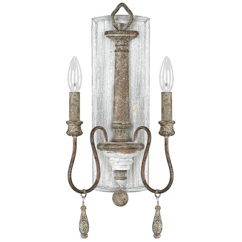 Image 1 Capital Zoe 19 1/2" High French Antique 2-Light Wall Sconce