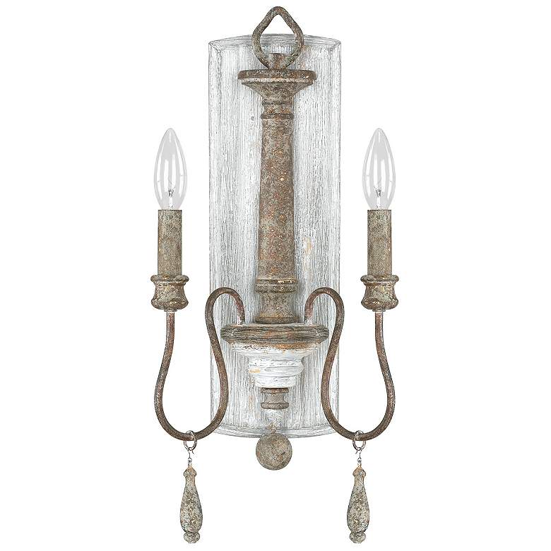 Image 2 Capital Zoe 19 1/2" High French Antique 2-Light Wall Sconce more views