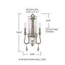2_Capital Zoe 19 1/2" High French Antique 2-Light Wall Sconce more views