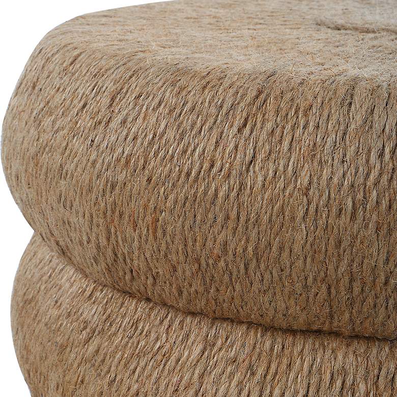 Image 3 Capitan 20 1/2" Wide Natural Braided Rope Scallop Side Table more views