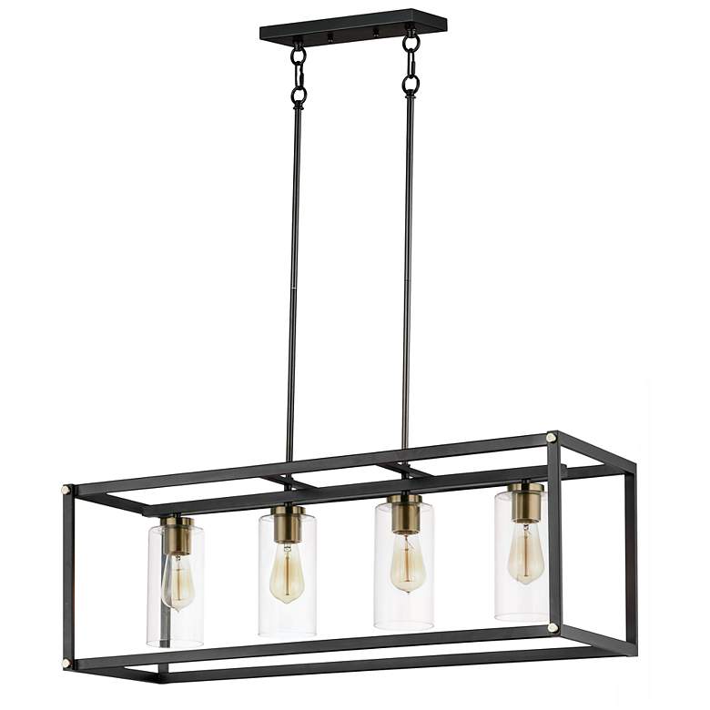 Image 2 Capitol 36" Wide Black 4-Light Linear Pendant