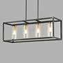 1_Capitol 36" Wide Black 4-Light Linear Pendant
