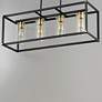 4_Capitol 36" Wide Black 4-Light Linear Pendant more views