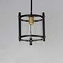 3_Capitol 9 1/2"W Matte Black and Antique Brass Mini Pendant more views