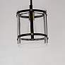 5_Capitol 9 1/2"W Matte Black and Antique Brass Mini Pendant more views