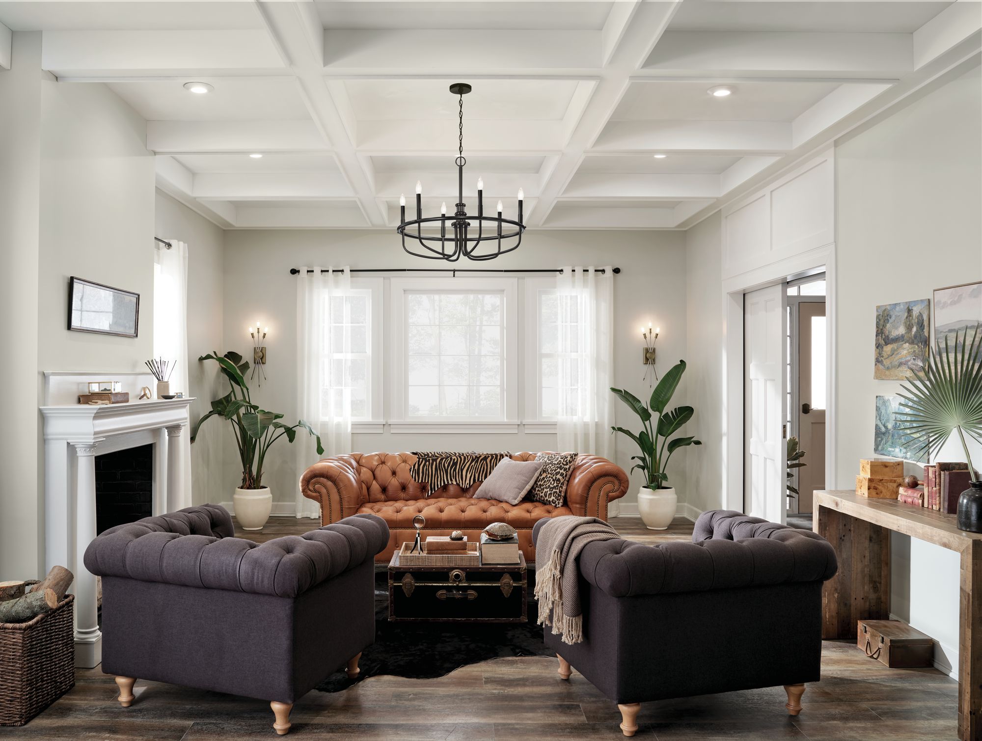 Capitol Hill 22" Chandelier Black