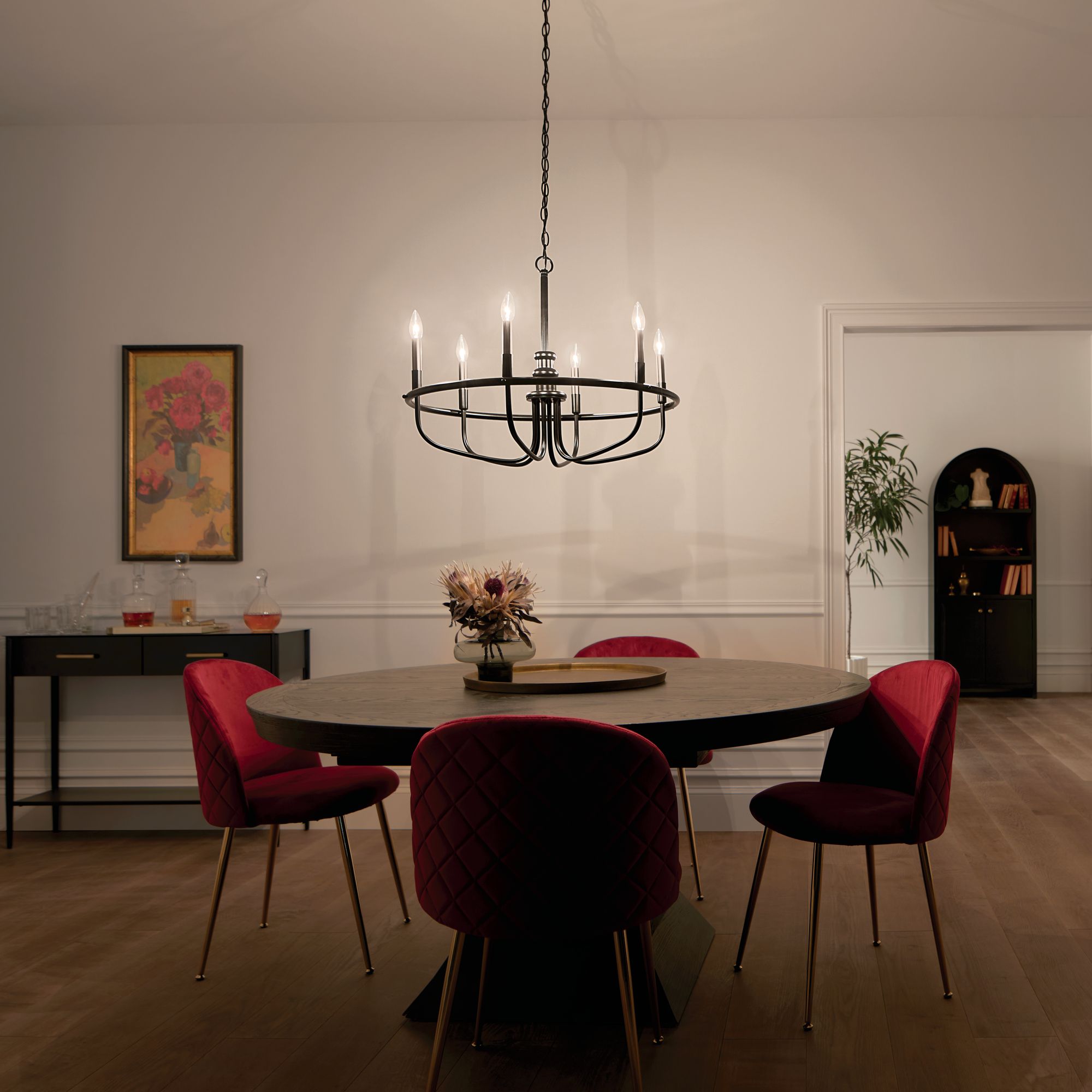 Capitol Hill 22" Chandelier Black