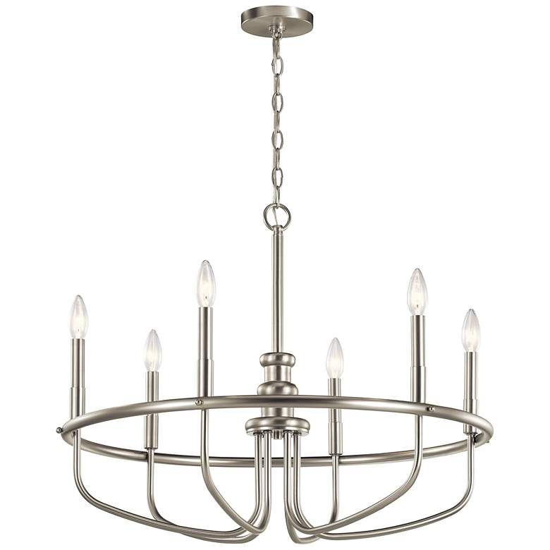 Image 2 Capitol Hill 28 3/4" Wide Brushed Nickel 6-Light Chandelier