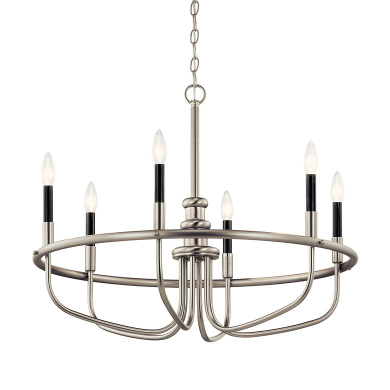 Image 6 Capitol Hill 28 3/4" Wide Brushed Nickel 6-Light Chandelier more views