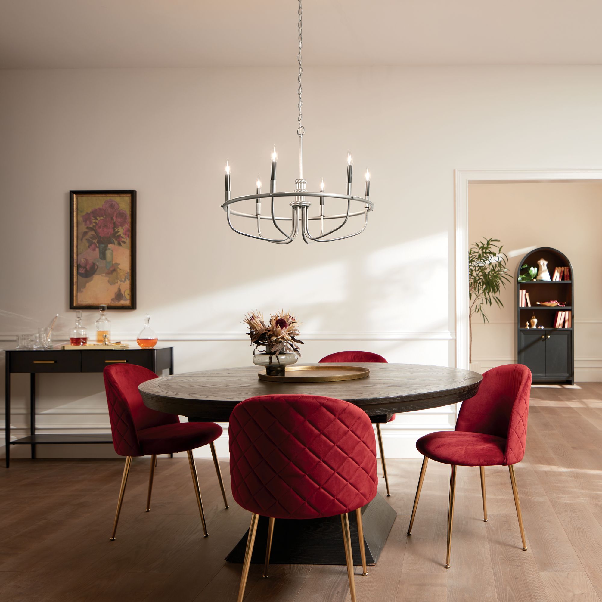 Capitol Hill 28 3/4" Wide Brushed Nickel 6-Light Chandelier