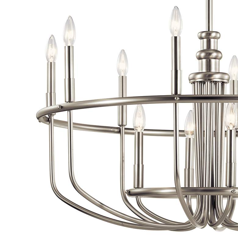 Image 3 Capitol Hill 34 3/4" Wide Brushed Nickel 12-Light Chandelier more views