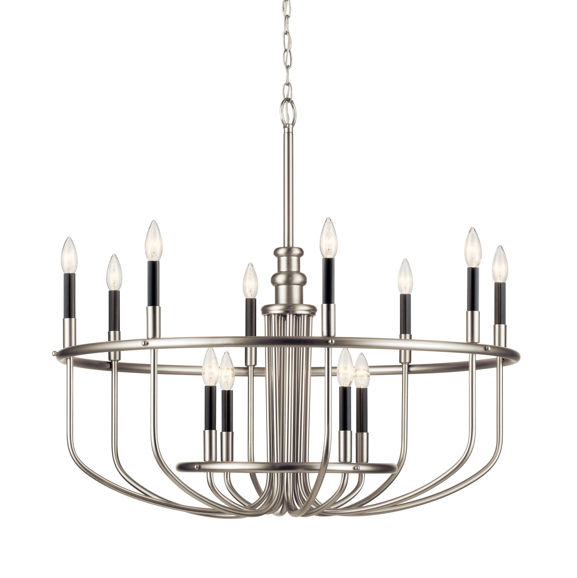 Capitol Hill 34 3/4" Wide Brushed Nickel 12-Light Chandelier