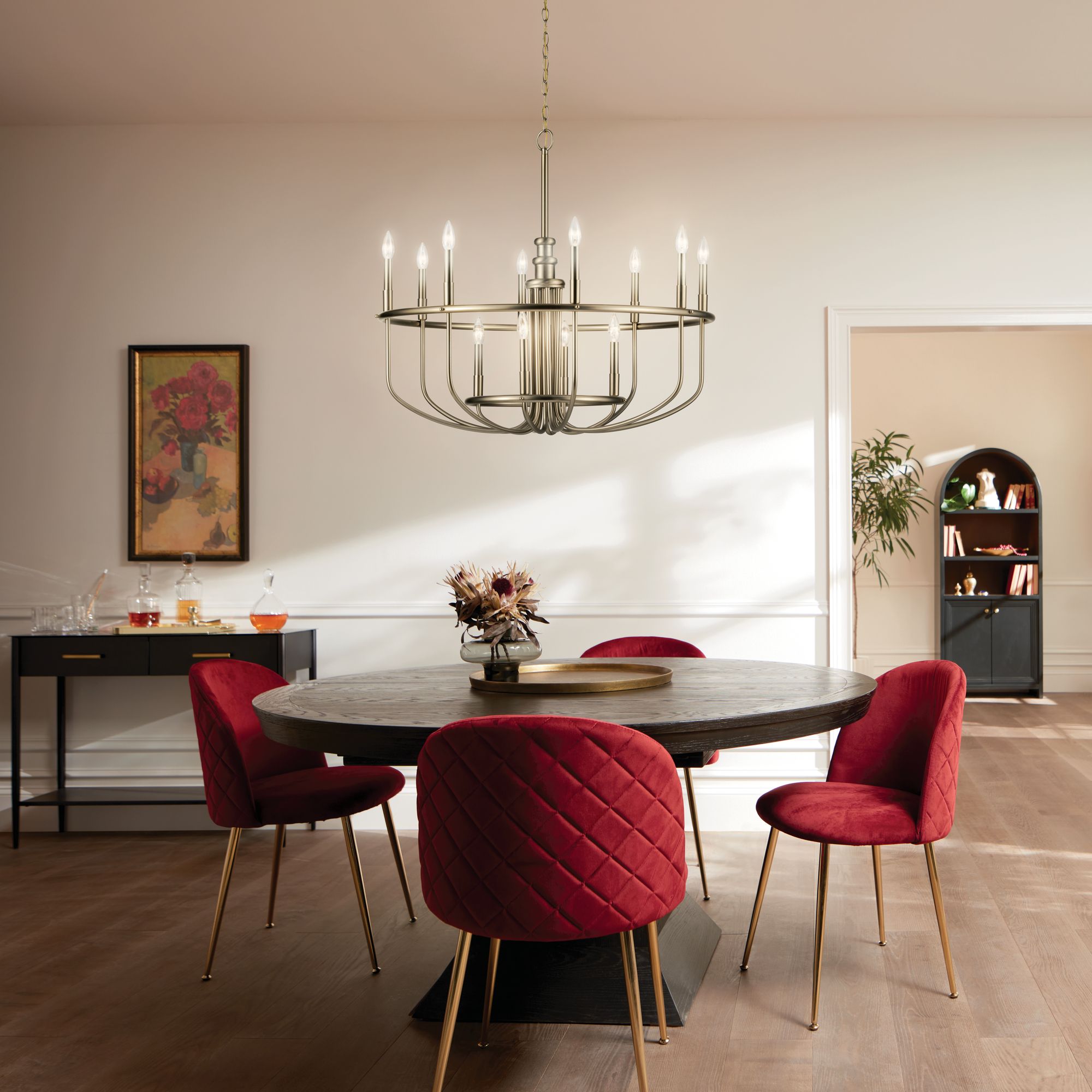 Capitol Hill 34 3/4" Wide Brushed Nickel 12-Light Chandelier