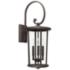 Capitol Howell 26 1/4" High Oiled Bronze 3-Light Outdoor Wall Light