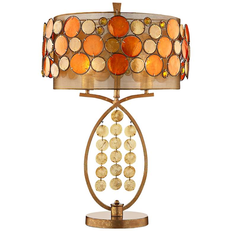 Image 1 Capiz Shell Bronze Table Lamp