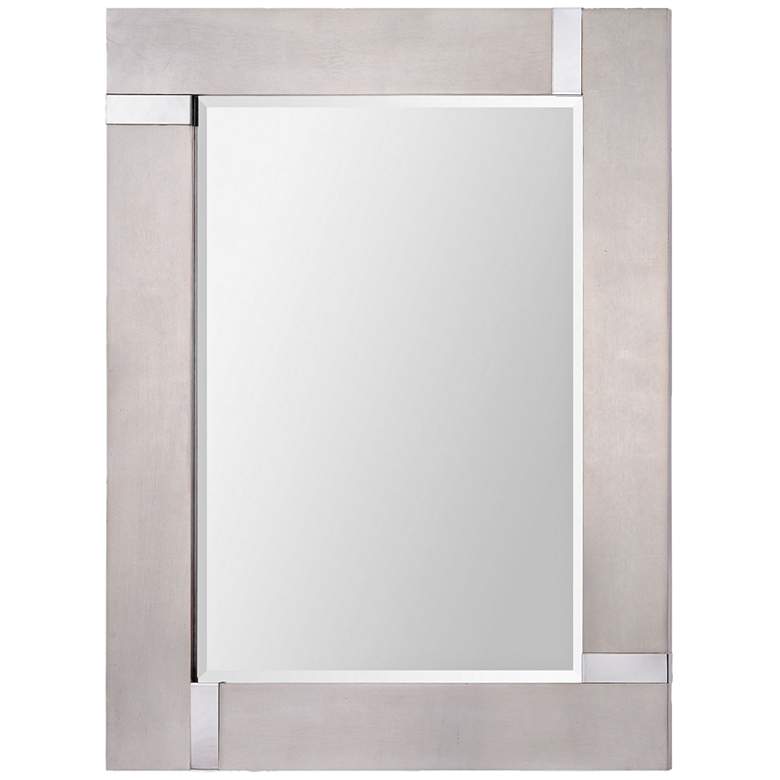 Image 1 Capiz Silver Leaf 30" x 40" Rectangular Wall Mirror