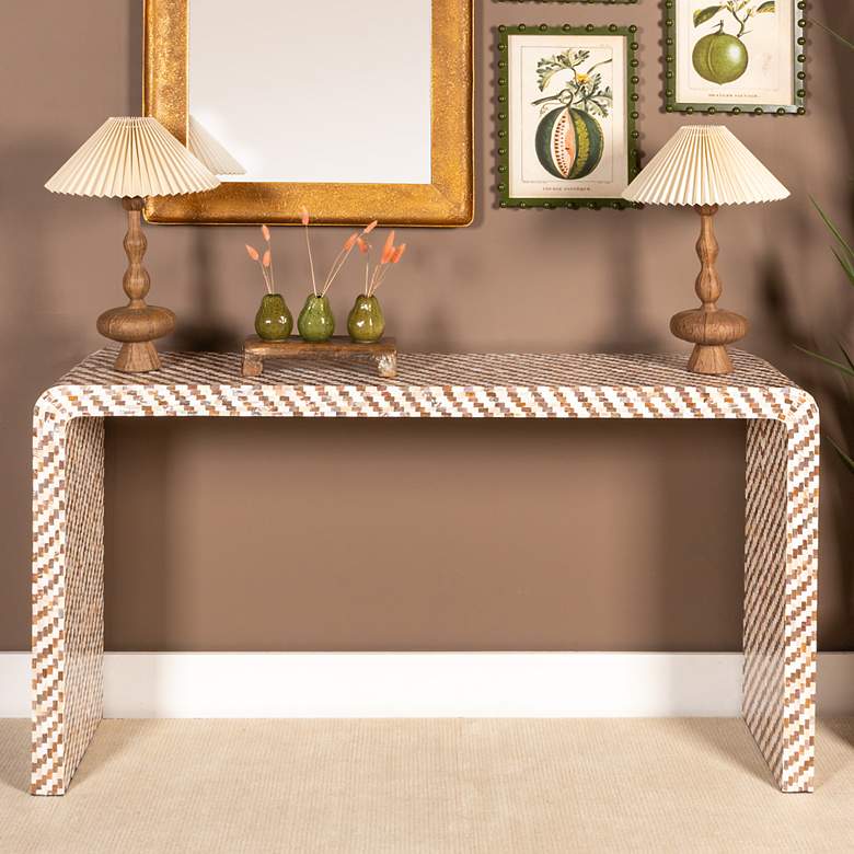 Image 1 Capiz Waterfall Console Table