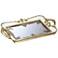 Capolla 13" Wide White and Gold Mirrored Tray