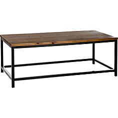 Capper 48" Wide Oak Wood and Metal Legs Coffee Table