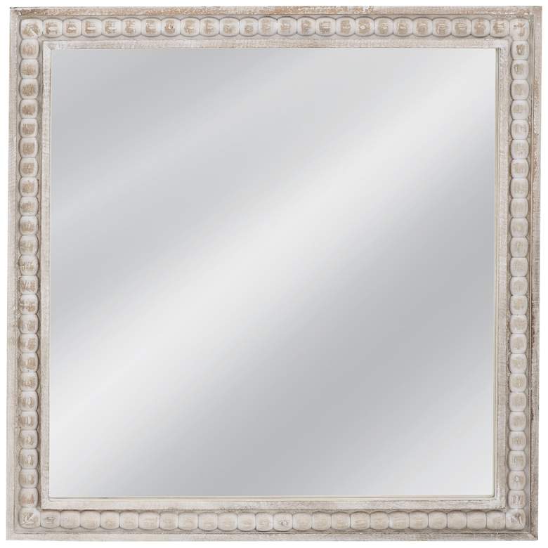 Image 1 Cappi 38" x 38" White Washed Wall Mirror