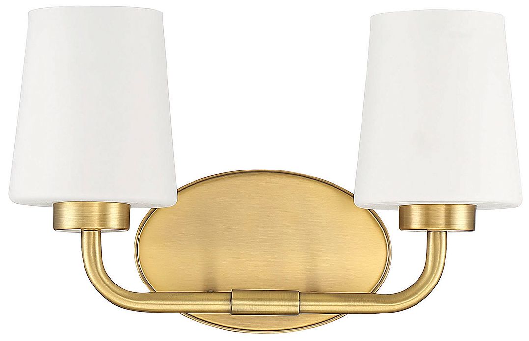 Image 2 Capra 2-Light Bathroom Vanity Light in Warm Brass more views