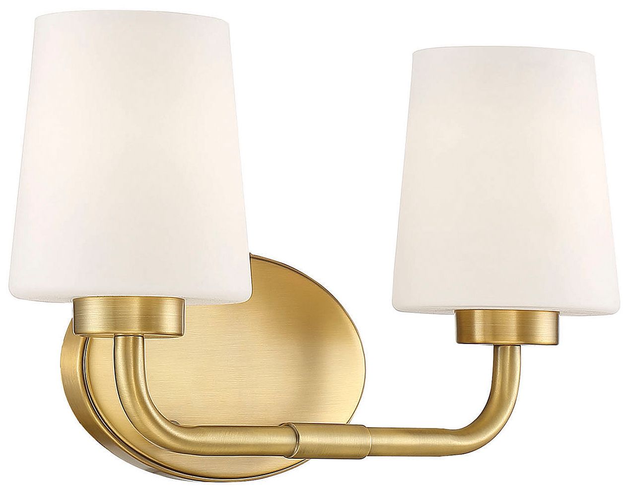 Image 3 Capra 2-Light Bathroom Vanity Light in Warm Brass more views